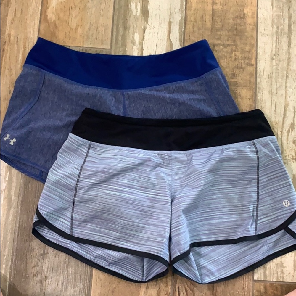 Two pair of shorts Lululemon / under Armour